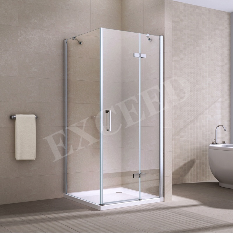 6mm Safety Glass Square Bathroom Hinge Shower Enclosure (EX-403)
