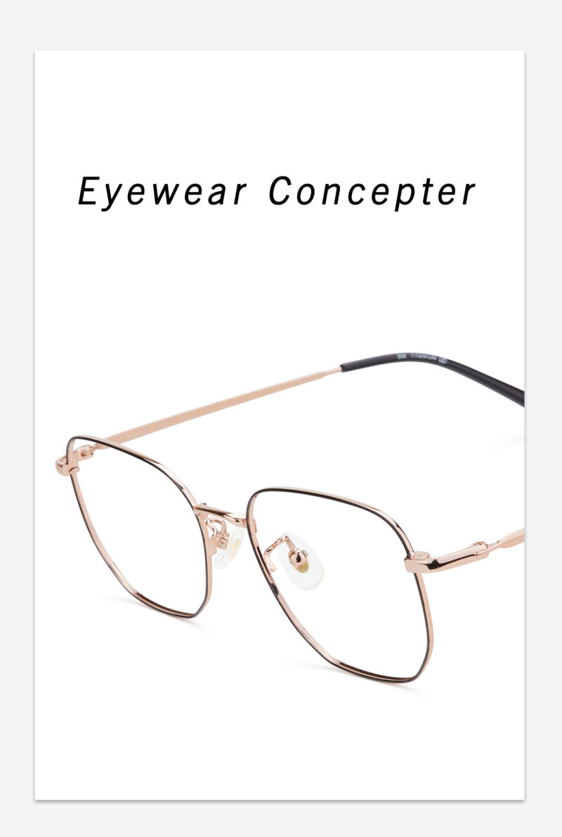 Wholesale Spectacle Eyeglasses Frame, Stainless Eyeglass, Basic Square Metal Optical Eyewear