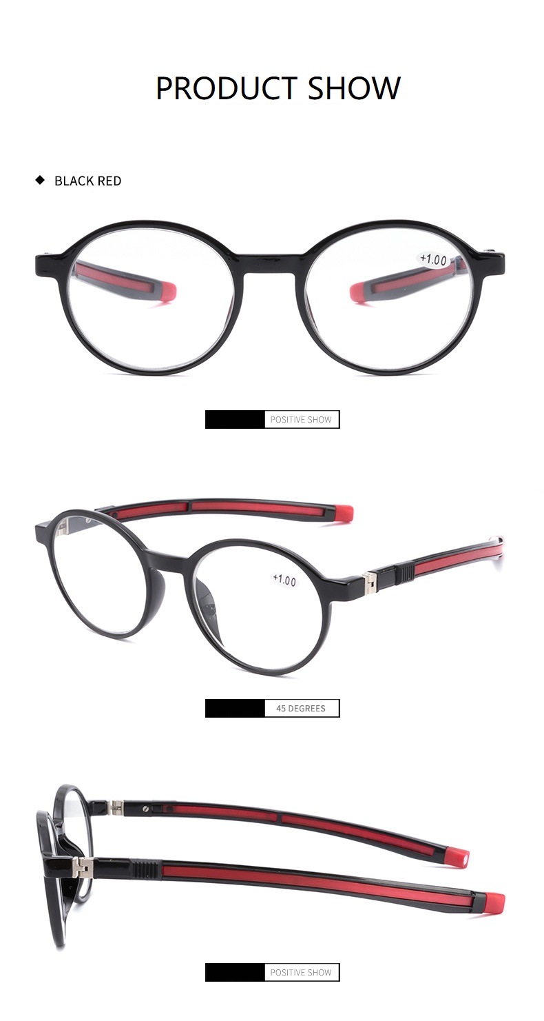 Tr90 Adjustable Reading Glasses Frame Flexible Temple Optical Magnet Reading Glasses