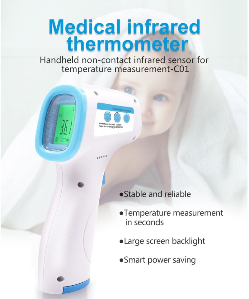 Non-Contact Non-Touch Baby Infrared Forehead IR Thermometer