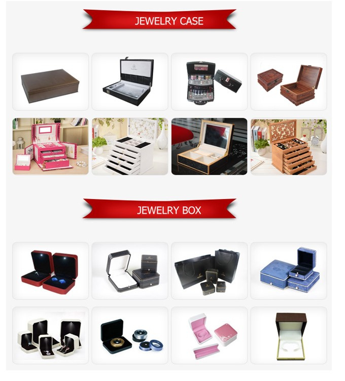 Luxury Functional Jewelry Display Glass Window Ring Exhibitor Storage Tray Coffee PU Leather Ring Tray