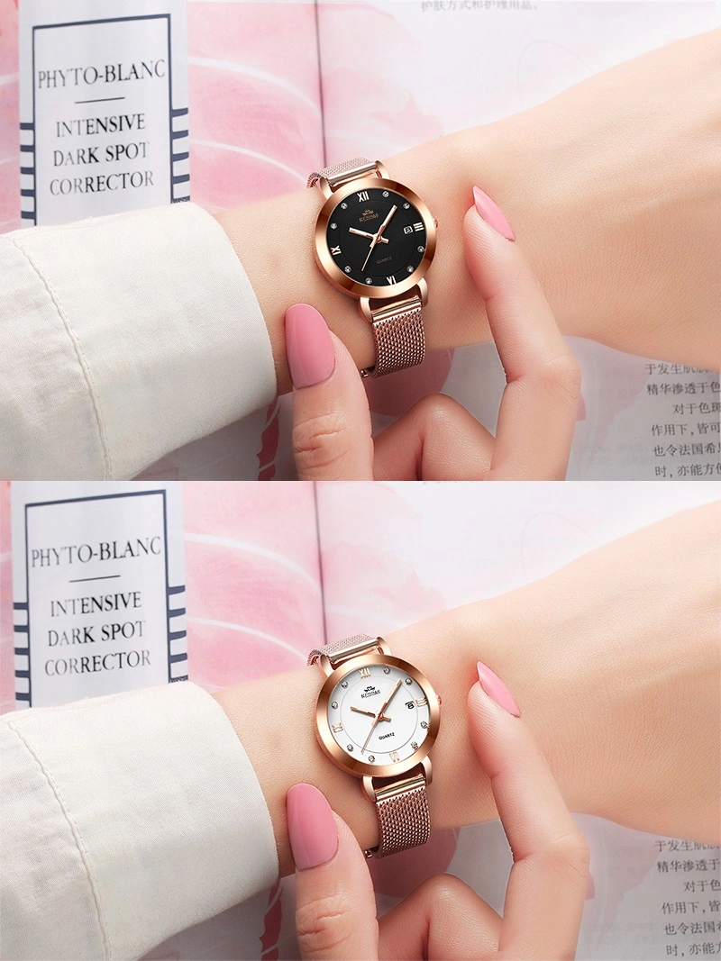 Customized Logo Japan Movement Women Watch Wholesale Fashion Ladies Rose Gold Watch