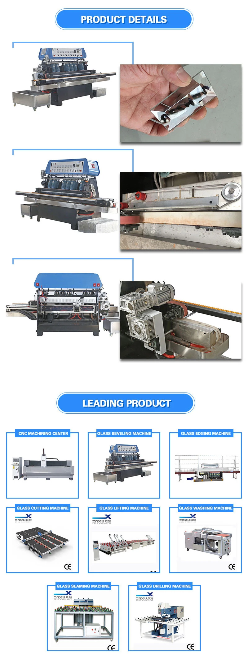 The Latest Automatic Linear Glass Beveling Machine