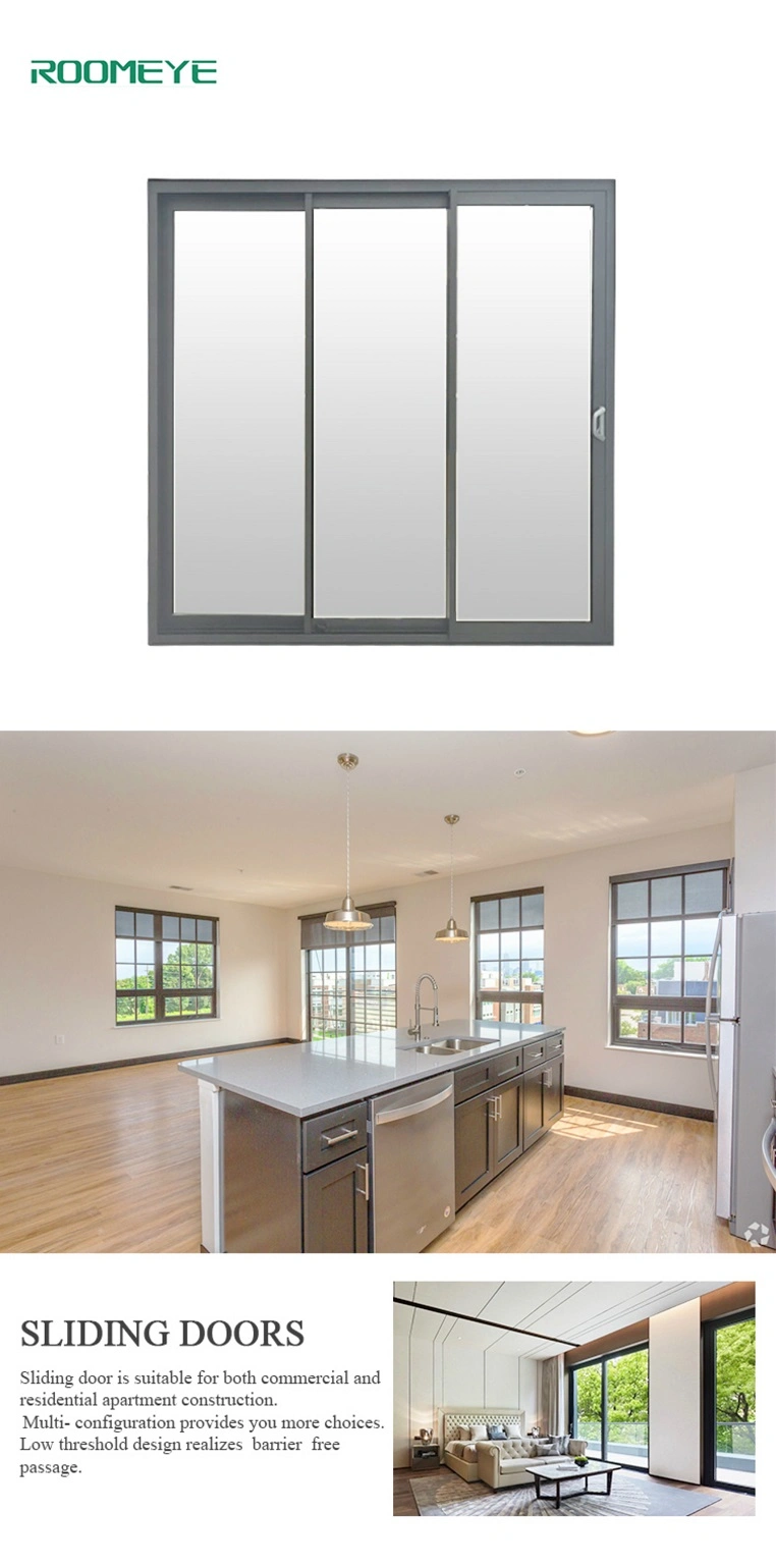As2047 Aama101 Thermal Break Aluminum Double Glass Multi Panel Corner Aluminium Patio Door / Sliding Door