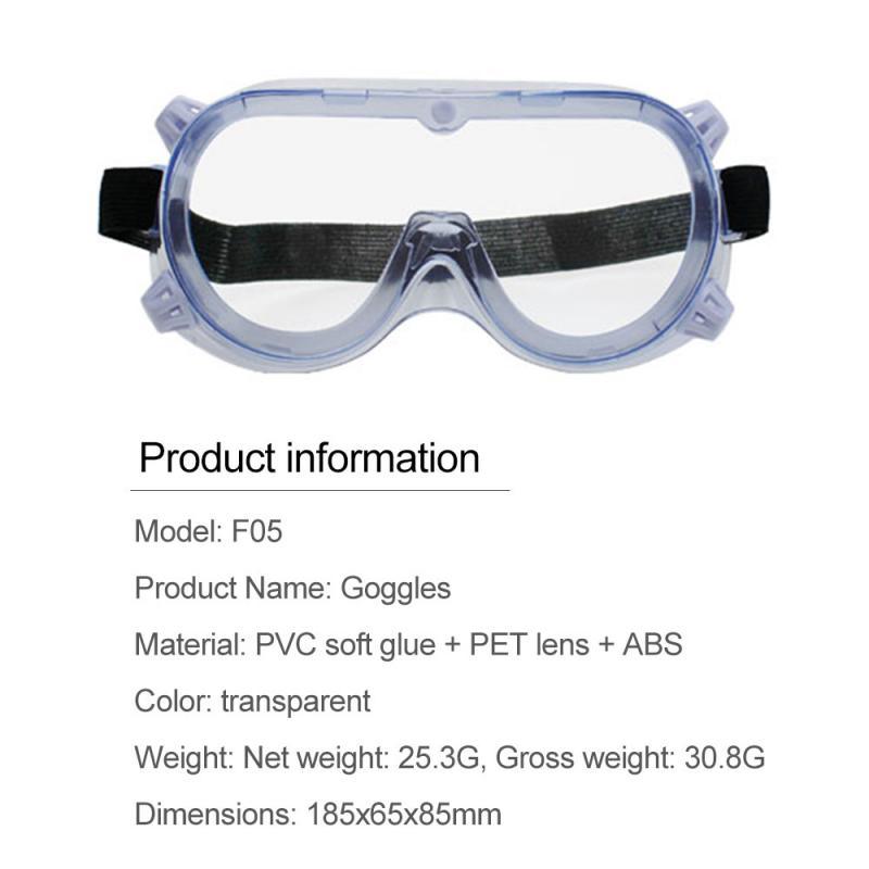 Safety Goggles Glasses Transparent Dust-Proof Glasses Laboratory Dental Glasses Splash Eye Protection Anti-Wind Glasses