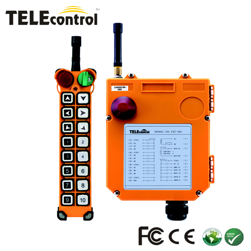 Telecontrol 10 Dual Speed Pushbuttons Crane Radio Remote Control Ef24-10s for Explosion Proof