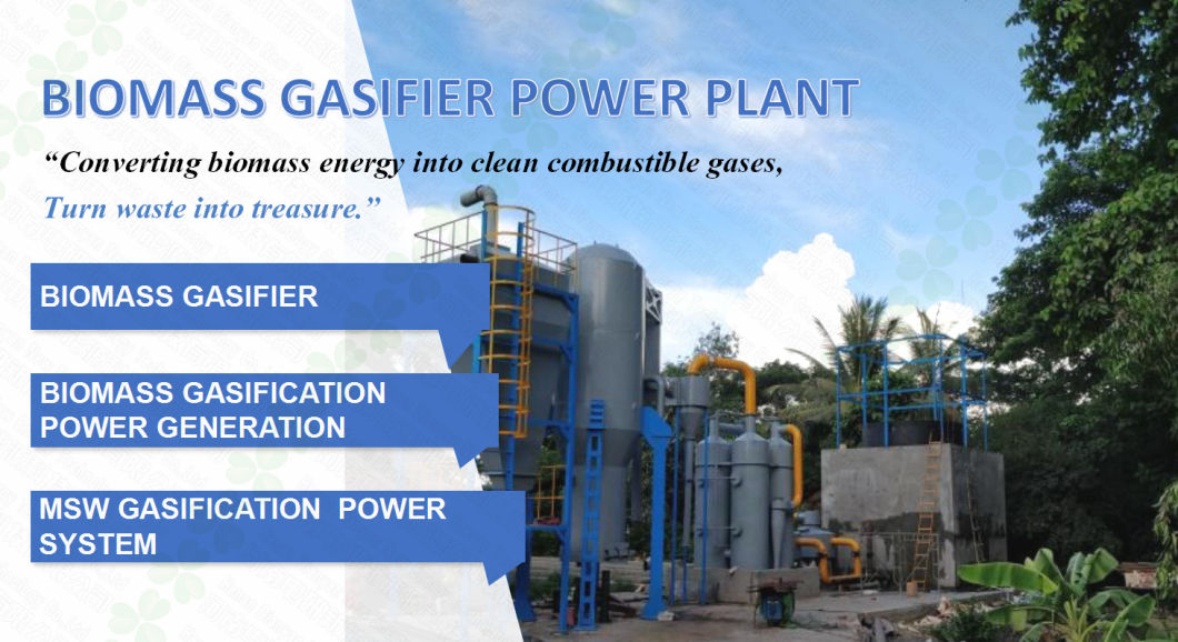 Biomass Gasifier Msw to Power System Rice Husk Gasification for Steam Boiler