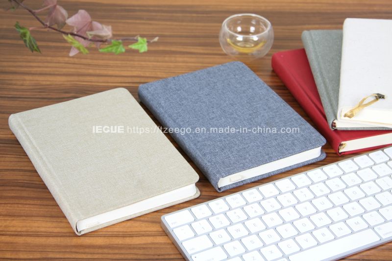 Wholesale Canvas Custom Logo Notebook Gold Emboss Custom Printing Linen Planner Cloth Cover Note Book