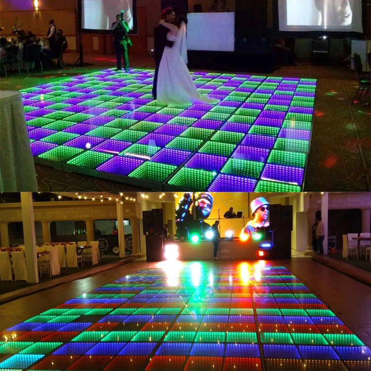Stage Lighting LED Panel Display Glass Portable RGB 3in1 Dance Floor for Party Decoration