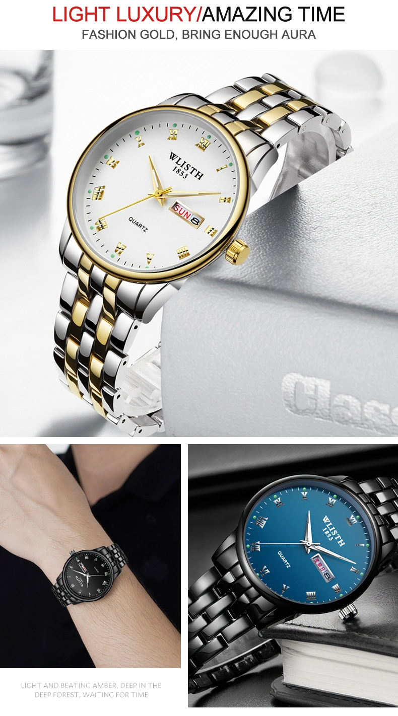 Ladies Waterproof Watch Quartz Gold Watch Watch Men Brand Customized Wholesale