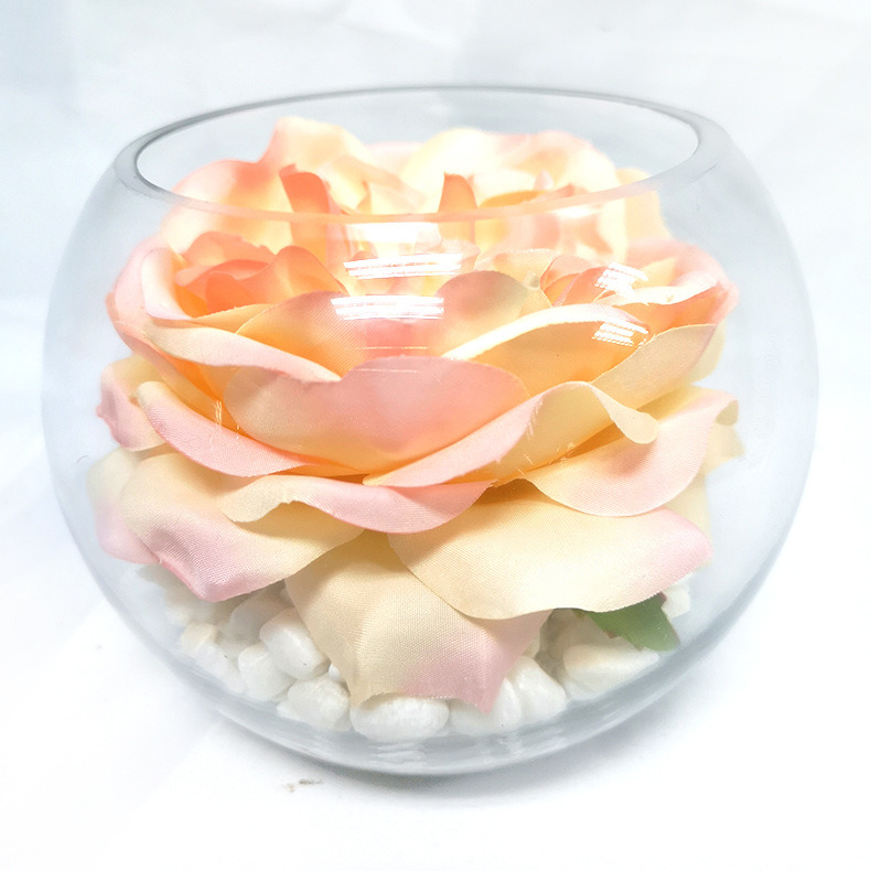 Wholesale Silk Rose in Glass Dome for Office or Home Table Decoration