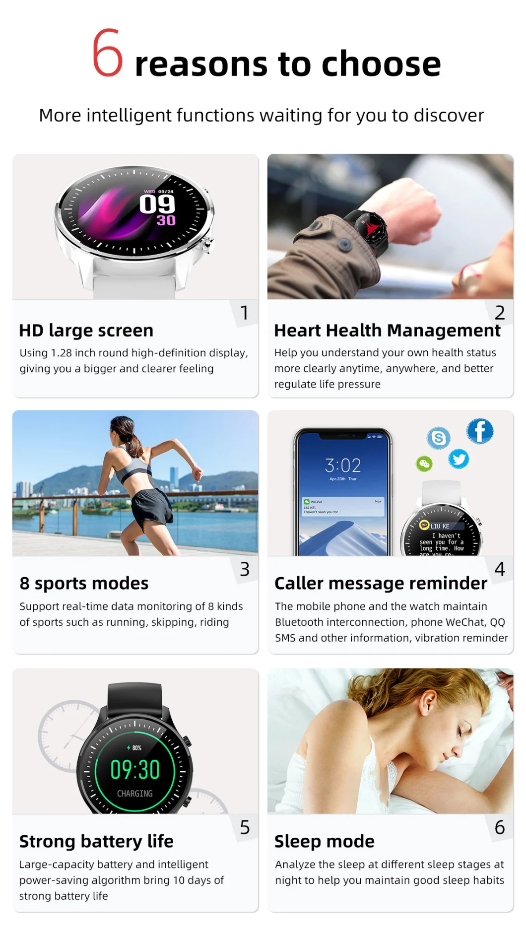 Customized Smart Watch G21 Heart Rate Monitor Blood Pressure Fitness Tracker Women Sport Watch