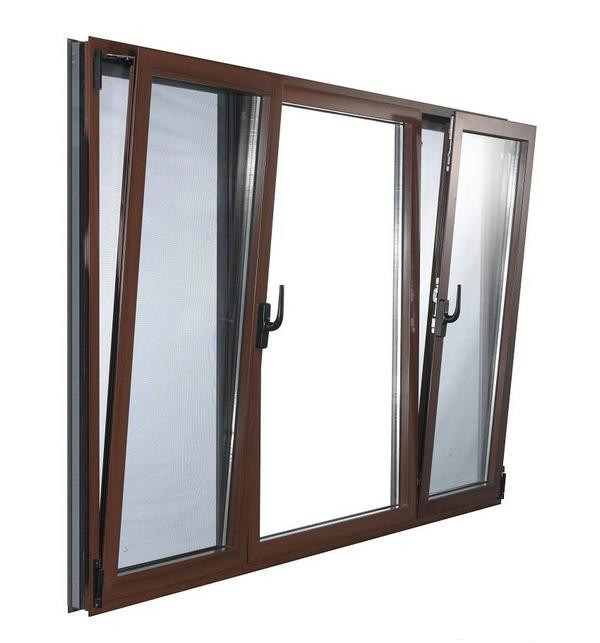Multi Pane Aluminum Tilt and Turn Window with Double Glass
