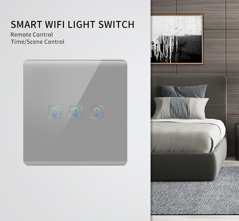 86 Type Glass Panel Smart WiFi Touch Switch