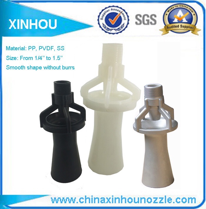 Chemically Resistant PVDF 1/2" Thread Mixing Eductor Nozzle