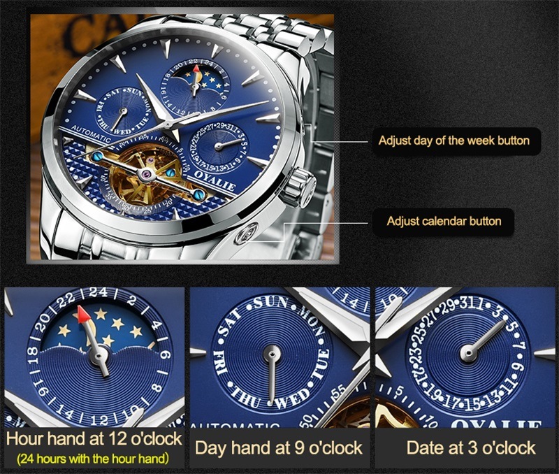 Good Quality Skeleton Watch Mechanical Watch for Men Sapphire Glass