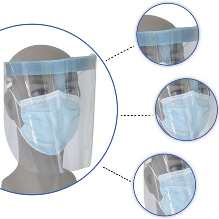 Full Face Mask Splash Protection Clear Respirator Safe Kitchen Anti Oil Splash Anti Fog Respirator Face Shield with Glasses