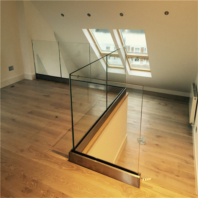Low Glass Stair Railing Cost and Glass Railing Standoffs