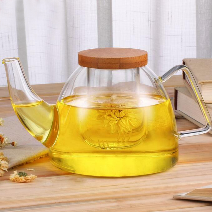 Transparent Glassware Glass Tea Pot Borosilicate Glass Drink Teapot