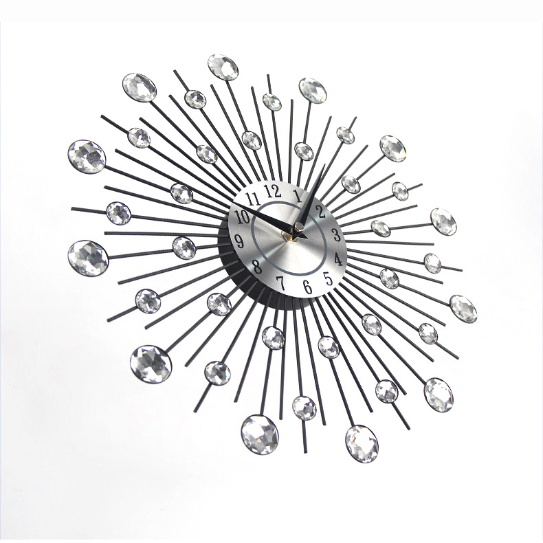 Creative Clock Crystal Living Room Decoration DIY Wall Clock