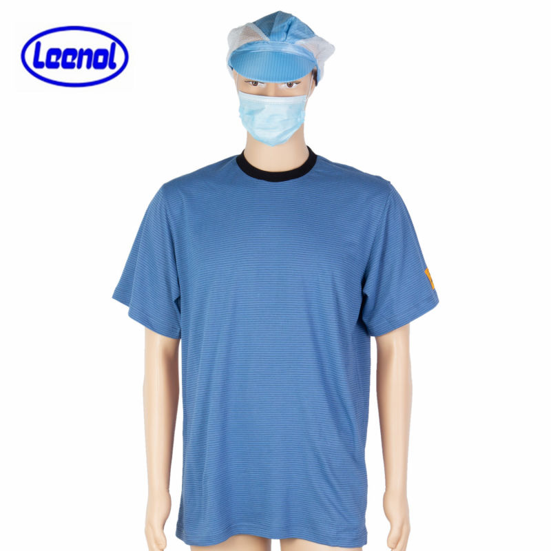 Conductive Fabric Polyester Antistatic Fabric Antistatic safety Polo T-Shirt