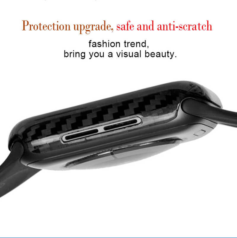 Scratchproof Carbon Fiber Frame Cover for Apple Watch Series
