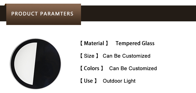 Customized Downlight Tempered Glass Round Step Buried Lampshade Super White Step Glass Lamp