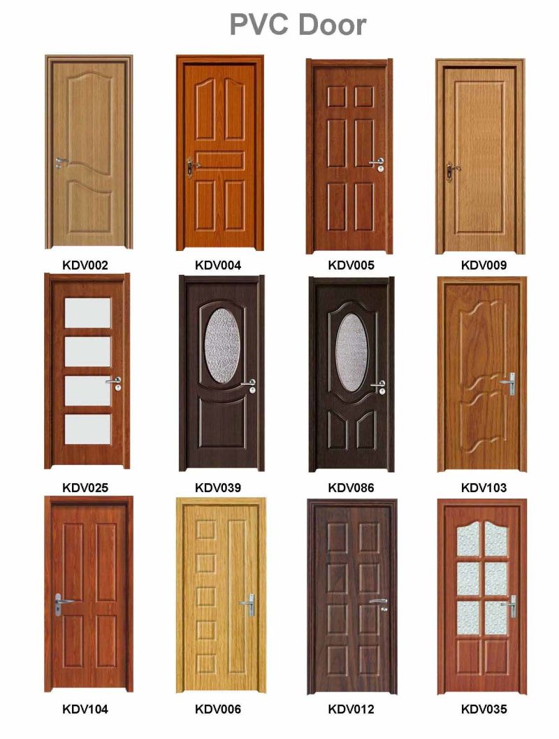 Glass PVC Wooden Doors for Kitchen (PVC glass door)