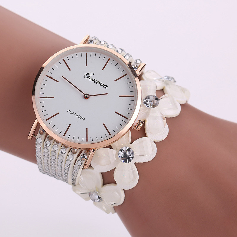 Elegant Quartz Bracelet Ladies Watch Gift Crystal Wrist Fashion Women Watch