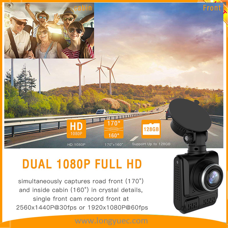 2.0inch FHD1080p Dash Camera with WiFi GPS Dual Lens Camera