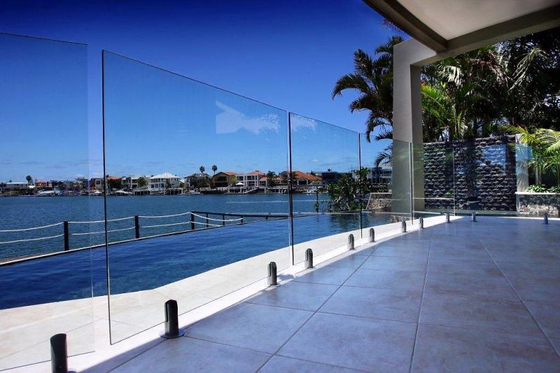 Exterior Frameless Terrace Stainless Steel Glass Balustrade with Glass Spigots