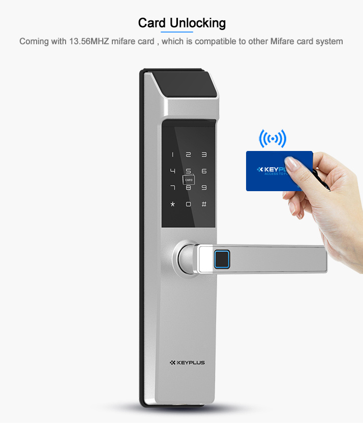 Semi-Conductor Fingerprint Recognition Digital Fingerprint Keyless WiFi Smart Door Lock
