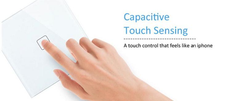 RF Curtain Smart Touch Switch Glass Panel