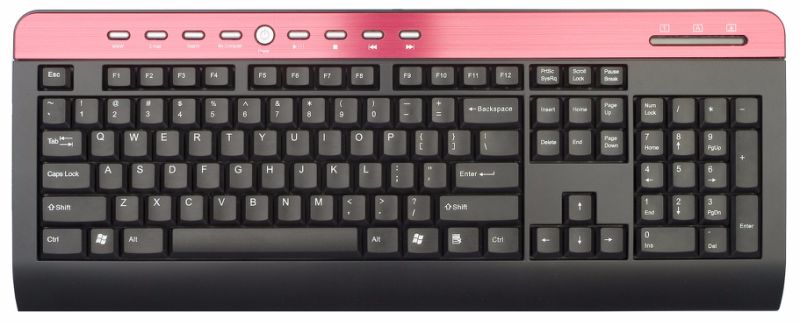 104 Keys Keyboard with Pink Panel Keyboard for Computer