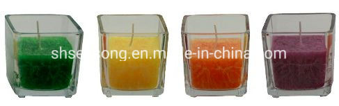 Square Glass Candle Jar / Candle Holder / Candle Glass (SS1329-1)