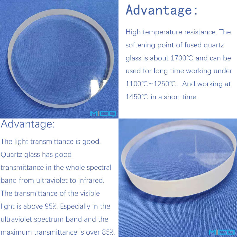 Laboratory Glassware High Temperature Quartz Glass Plate