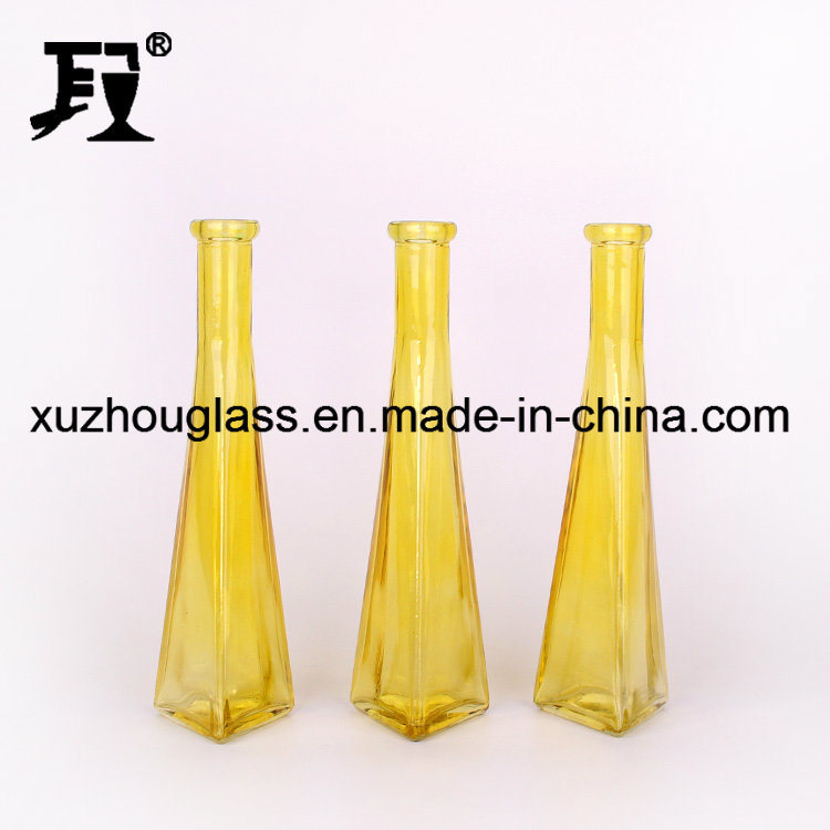 Colored Glass Vase Triangle Custom Made Glass Vases