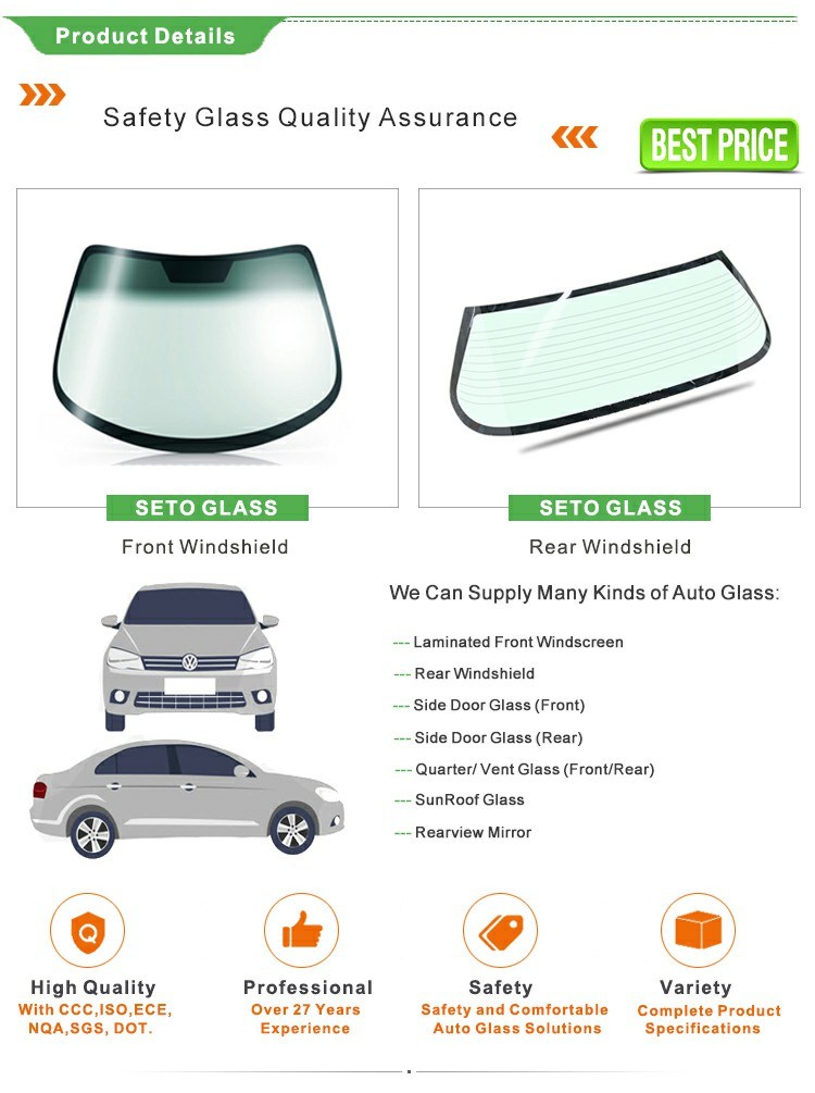 Auto Glass Auto Windshield Front Glass Front Laminated Glass with Cheap Price