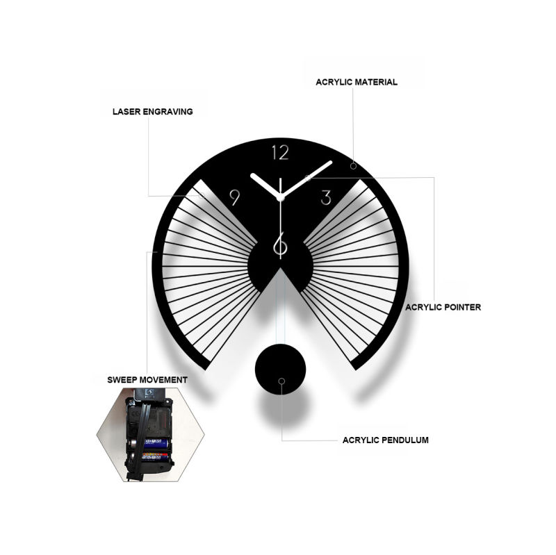 Creative Acrylic Wall Clock Organic Glass Clock for Decorative