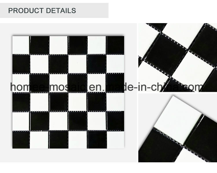 White and Black Porcelain Mosaic Standard Swimming Pool Ceramic Tiles