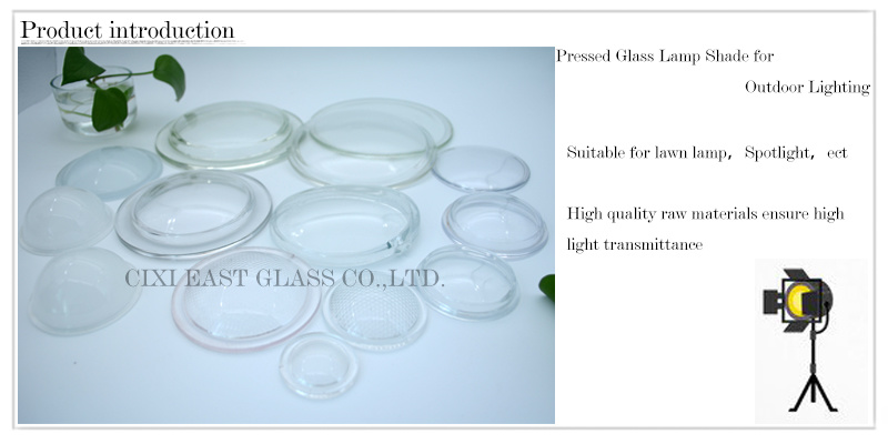 Molded Pressed Clear Glass Light Cover Lamp Shade