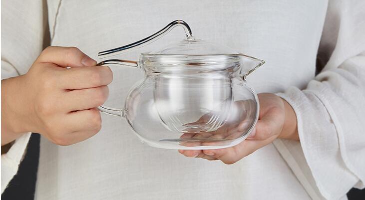 Heat Resistant Glass Teapot Clear Glass Teapot Pyrex Glass Teapot with Infuser