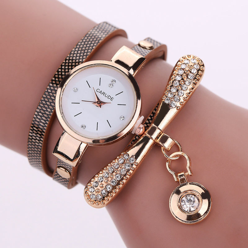 Brand Luxury Watch Women Gold Fashion Eye Crystal Bracelet Wristwatch Vintage Casual Dress Quartz Watch Ladies Clock Watch