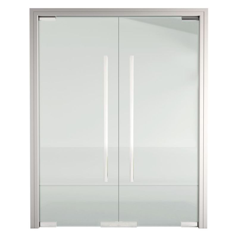 Shaneok Aluminum Alloy Frame Tempered Glass Interior Door
