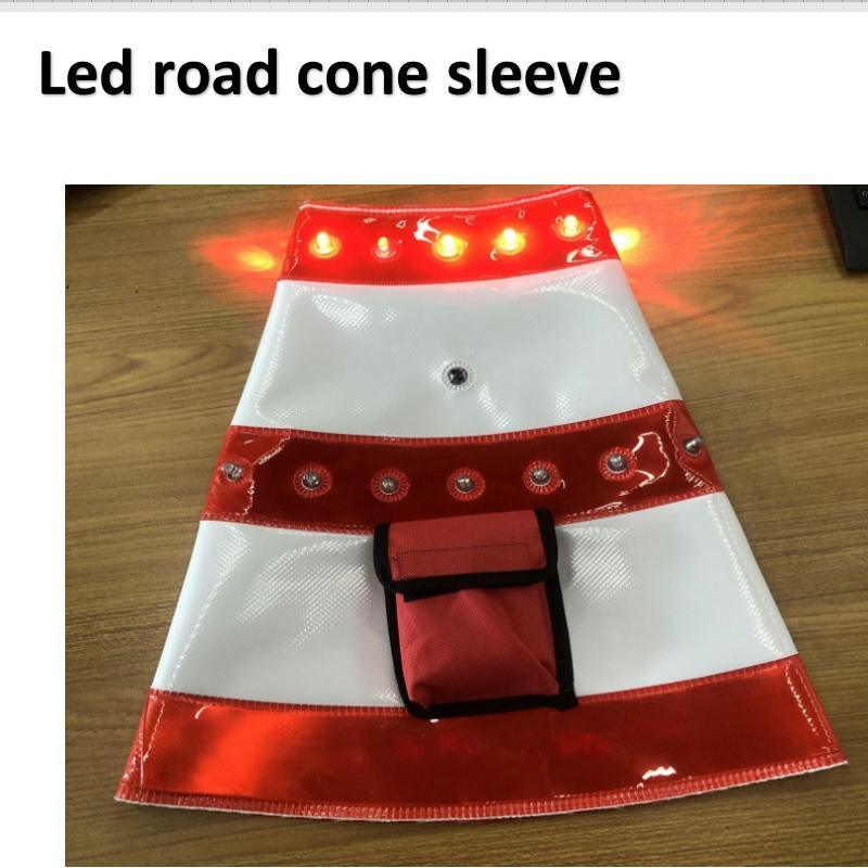 High Reflective Strap Traffic Cone LED Sleeve