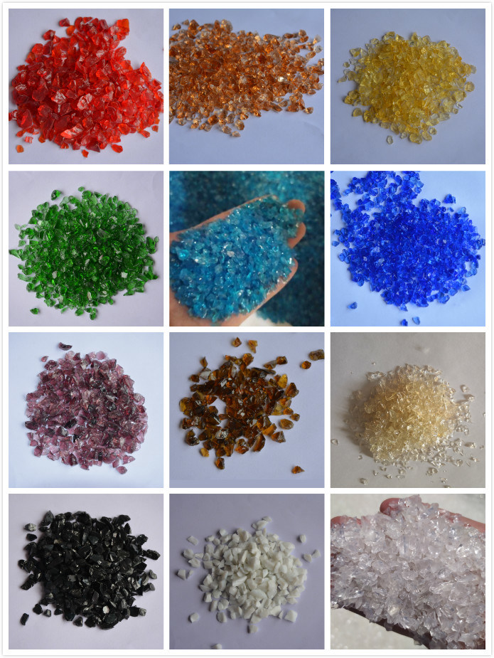 Decorative Recycled Glass Pebbles Glass Beads for Floor Road Coating