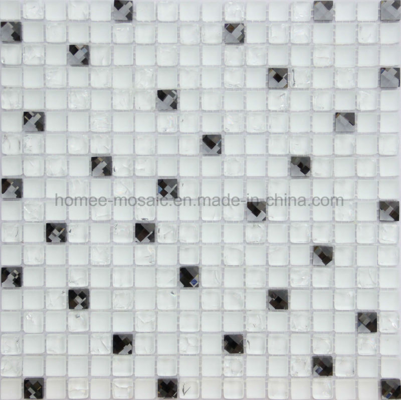 Inexpensive Shining Crackle Beveled Subway Glass Mosaic Tile