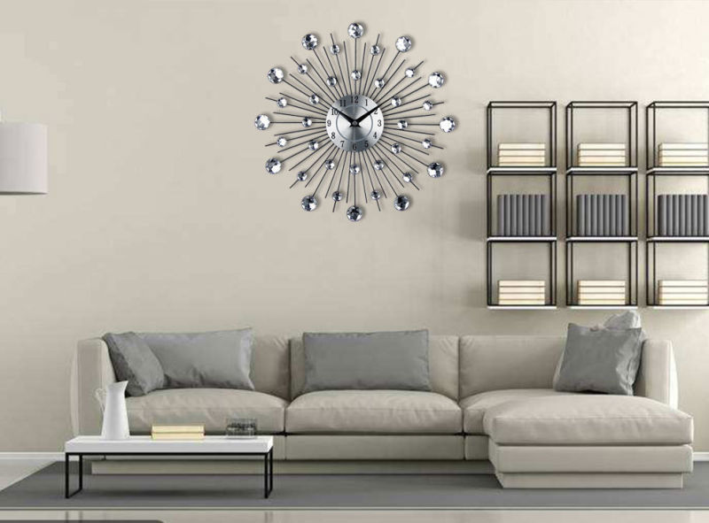 Creative Clock Crystal Living Room Decoration DIY Wall Clock