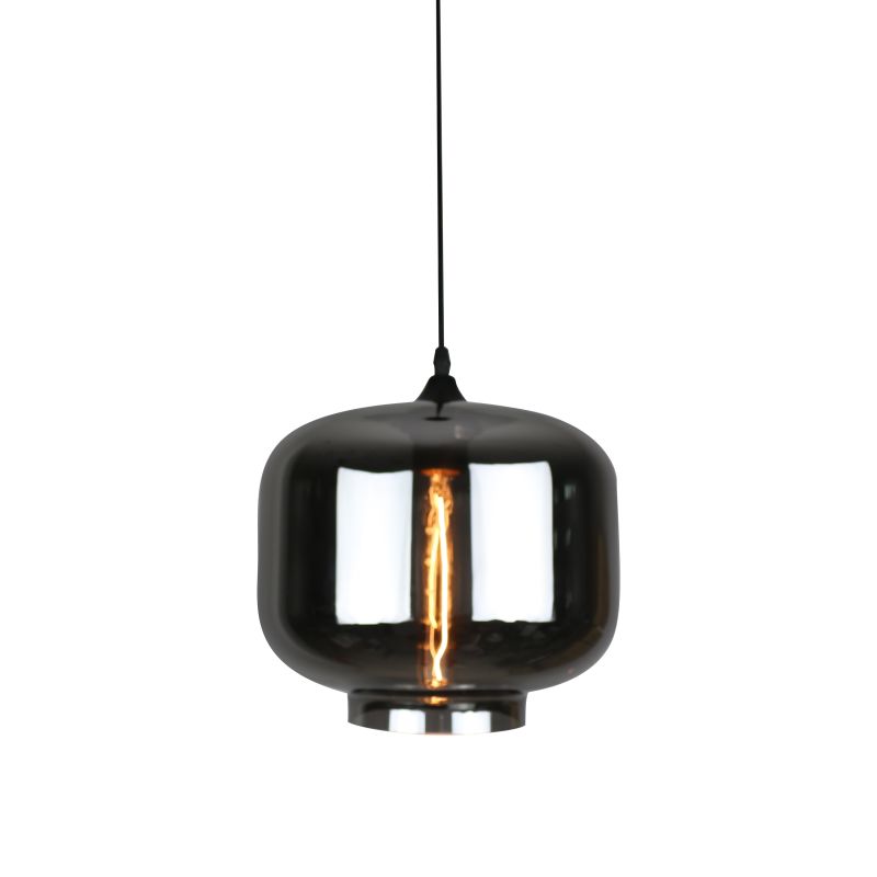 Modern Smoke Grey Hand Blown Glass Decorative Indoor Pendant Lamp