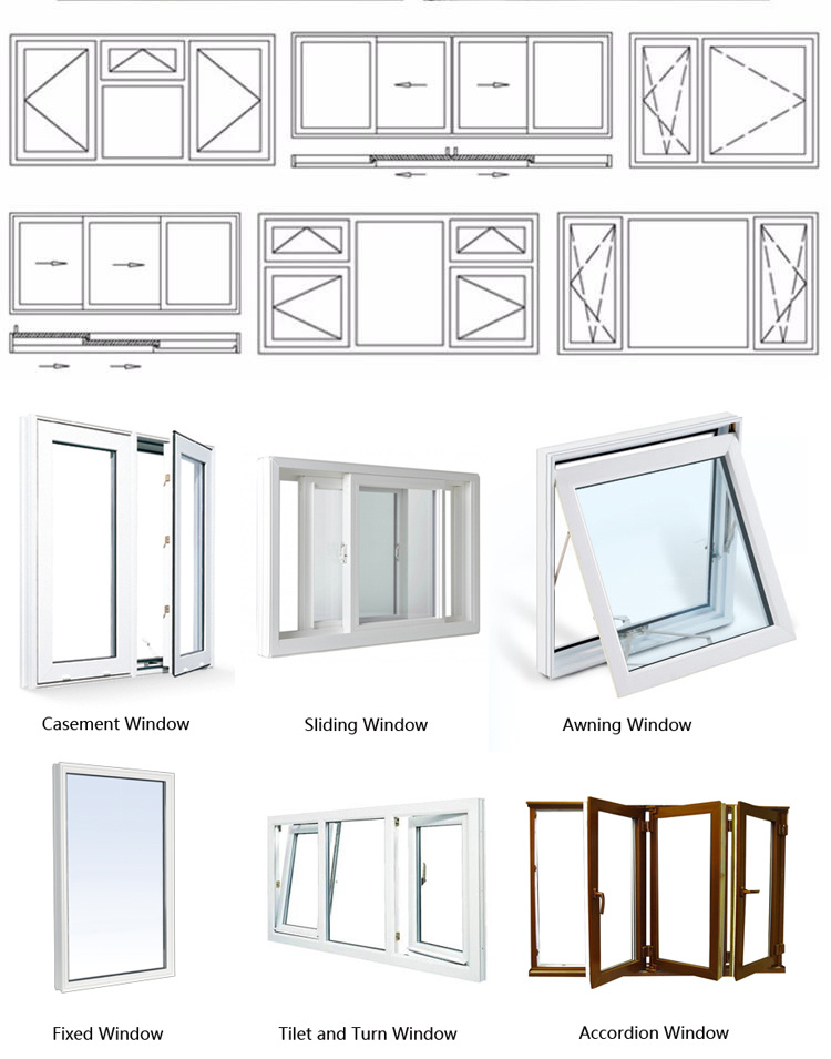 Aluminium Casement Glass Panel Window/Aluminum Window and Door